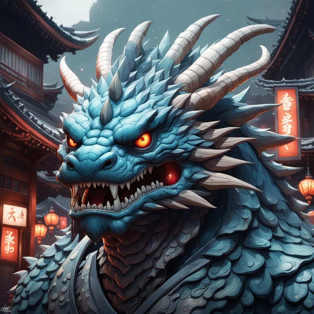 Detailed Yokai Kaiju Portrait in Unreal Engine 5