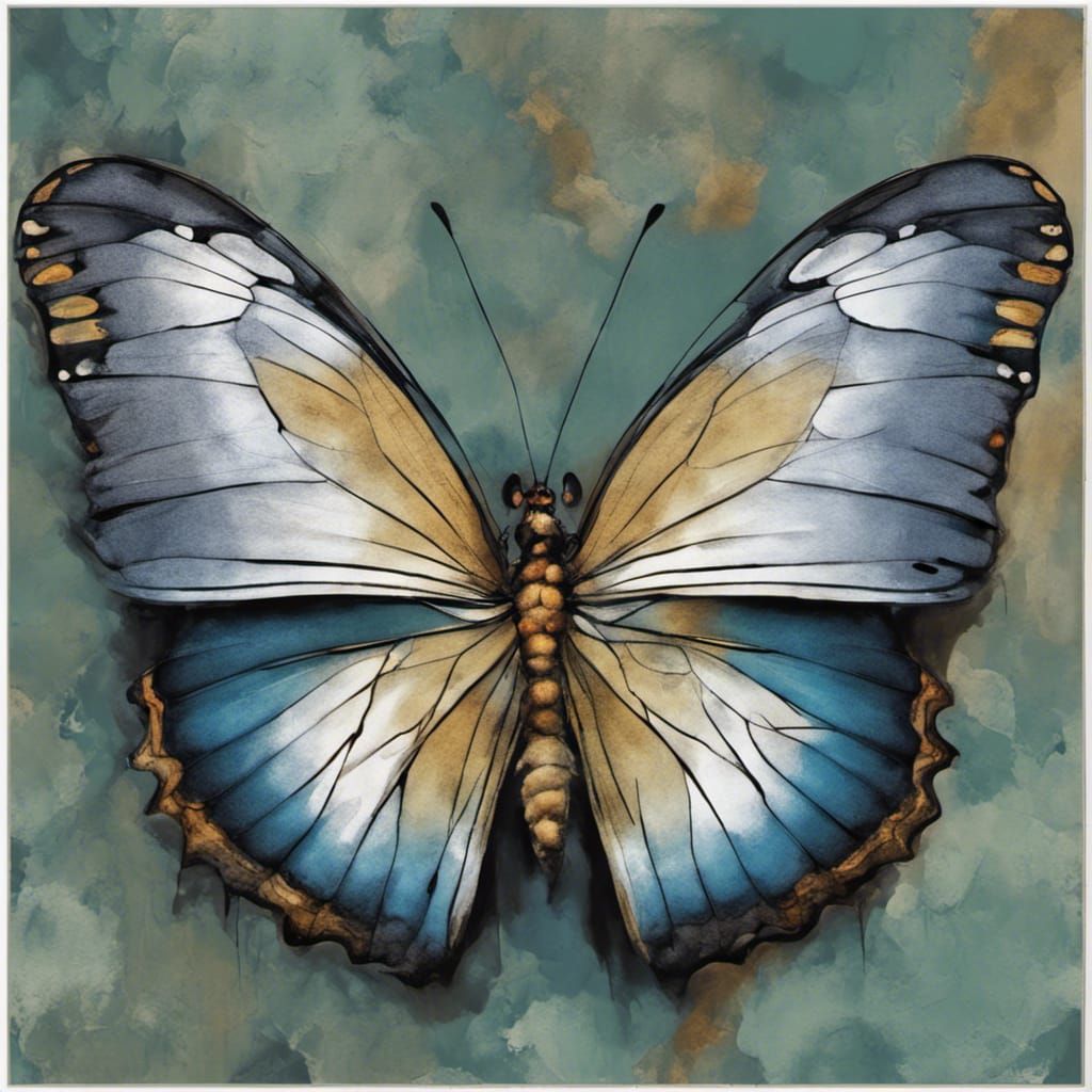 Abstract Butterfly with Striking Color Palette