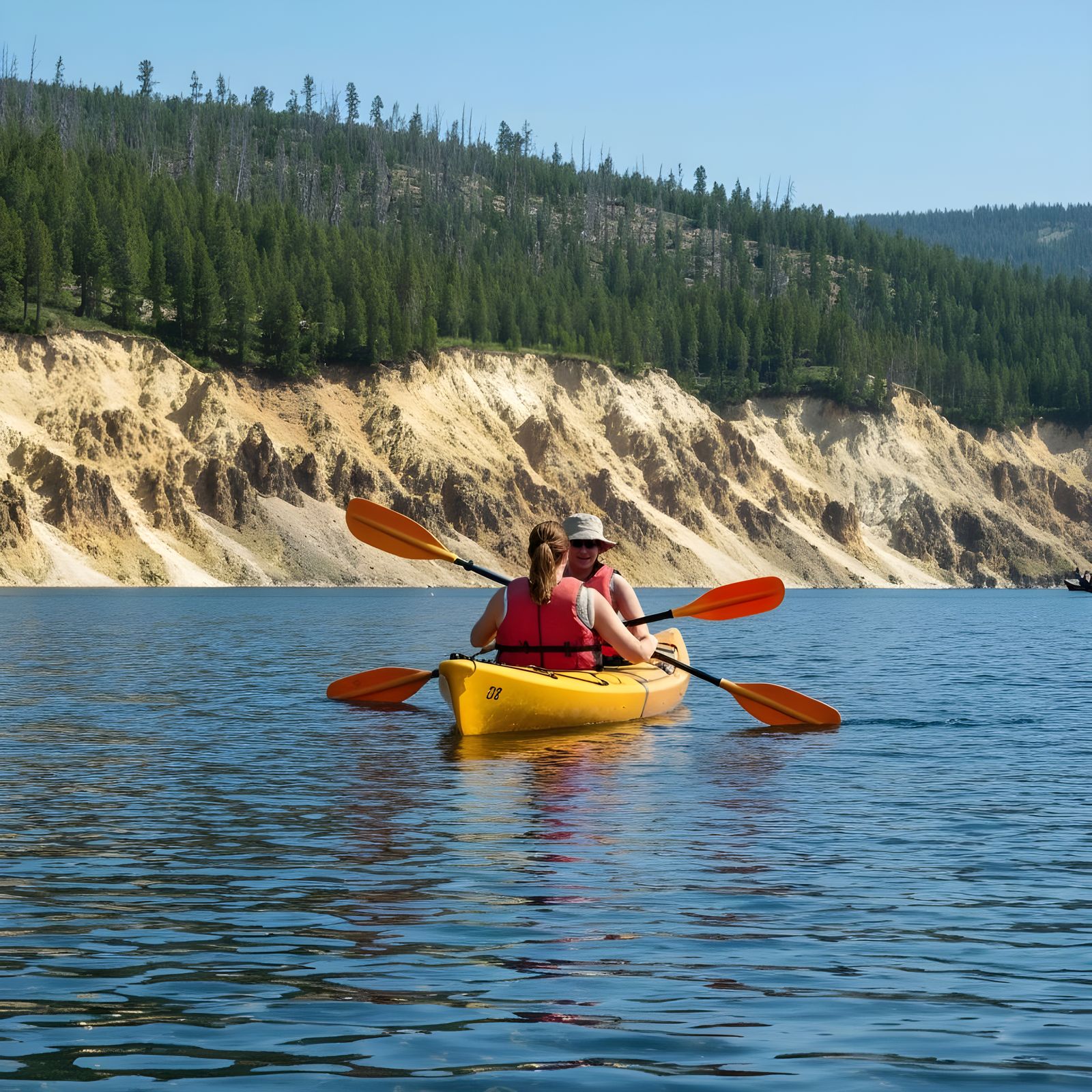 KAY Prompt: "Kayaking At Yellowstone"