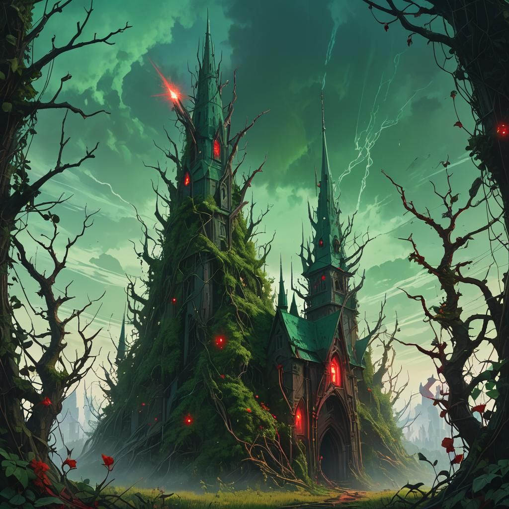 Mystical Thornspire Verge in Fantasy Concept Art