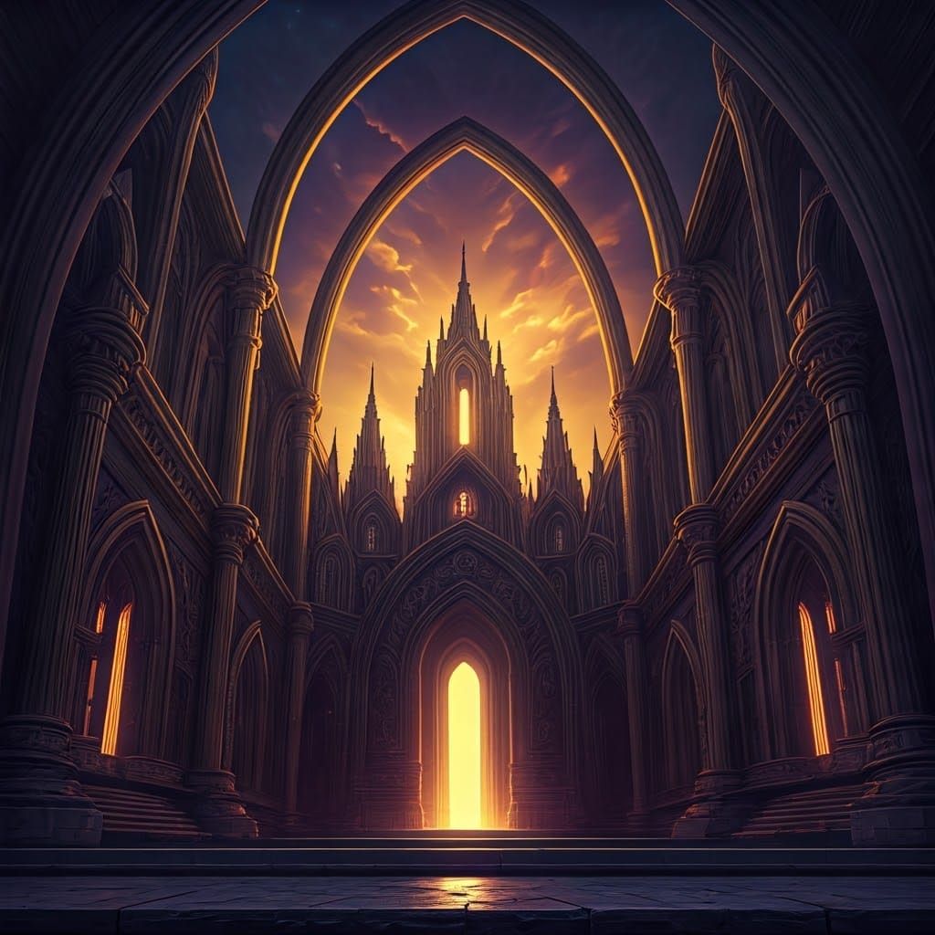 Surreal Dark Fantasy Realm in Vibrant, Ethereal Colors