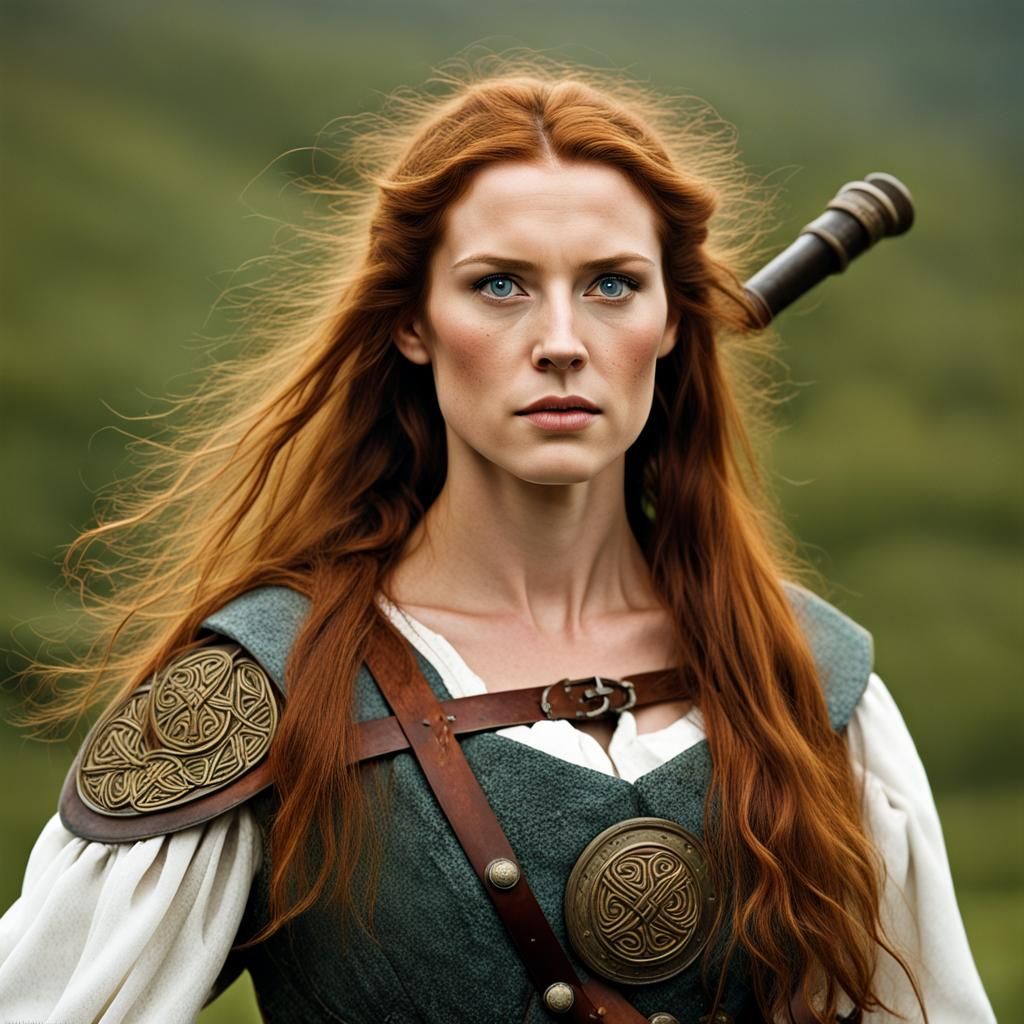 Celtic Woman Warrior Portrait in Scotland