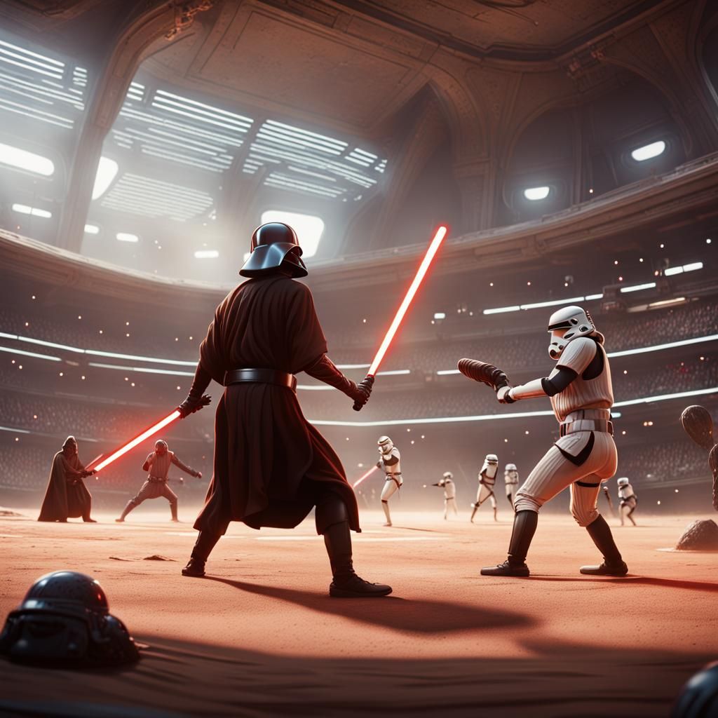 Jedi vs Sith Baseball in Intergalactic Space