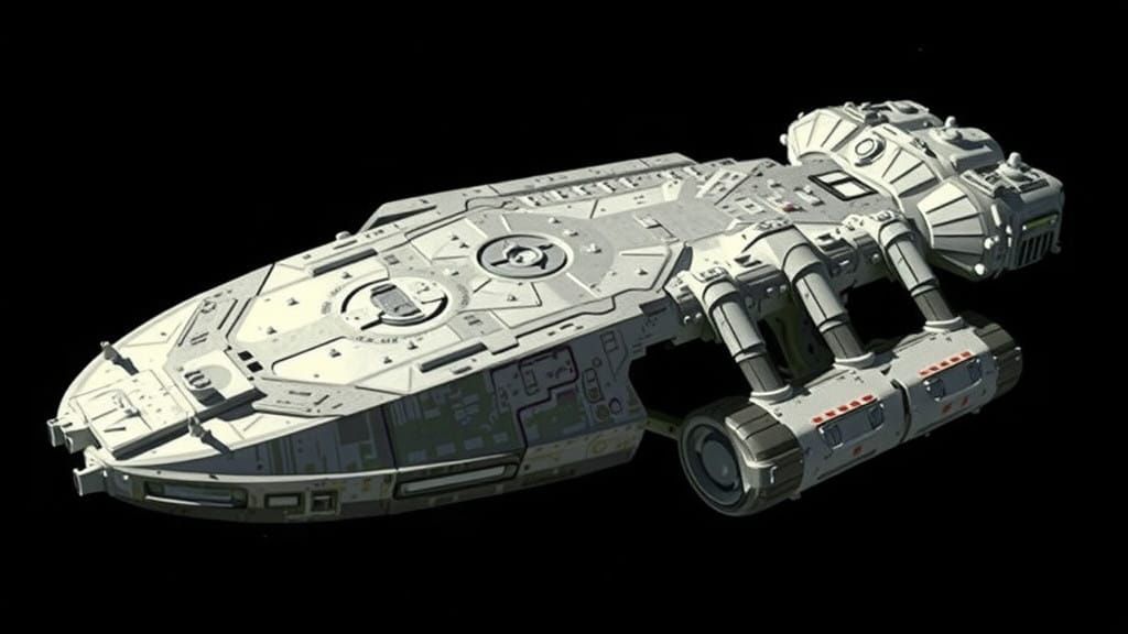 Cosmic Odyssey: A Majestic Space Ark Sails Through the Unkno...