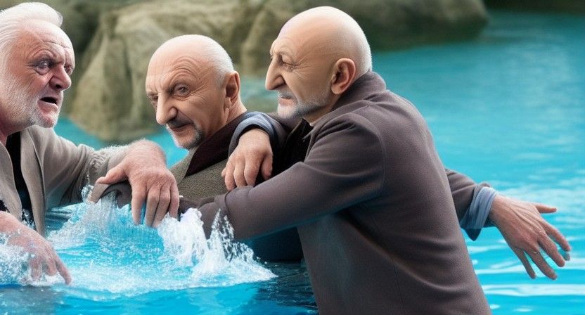 Men Arguing at Seaworld