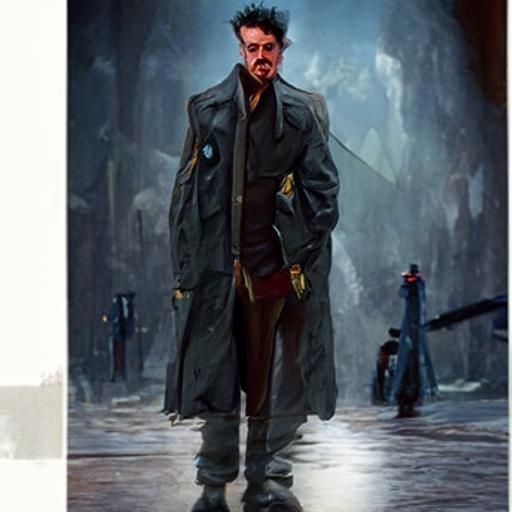 Man in Trenchcoat: Hyperrealistic Digital Art