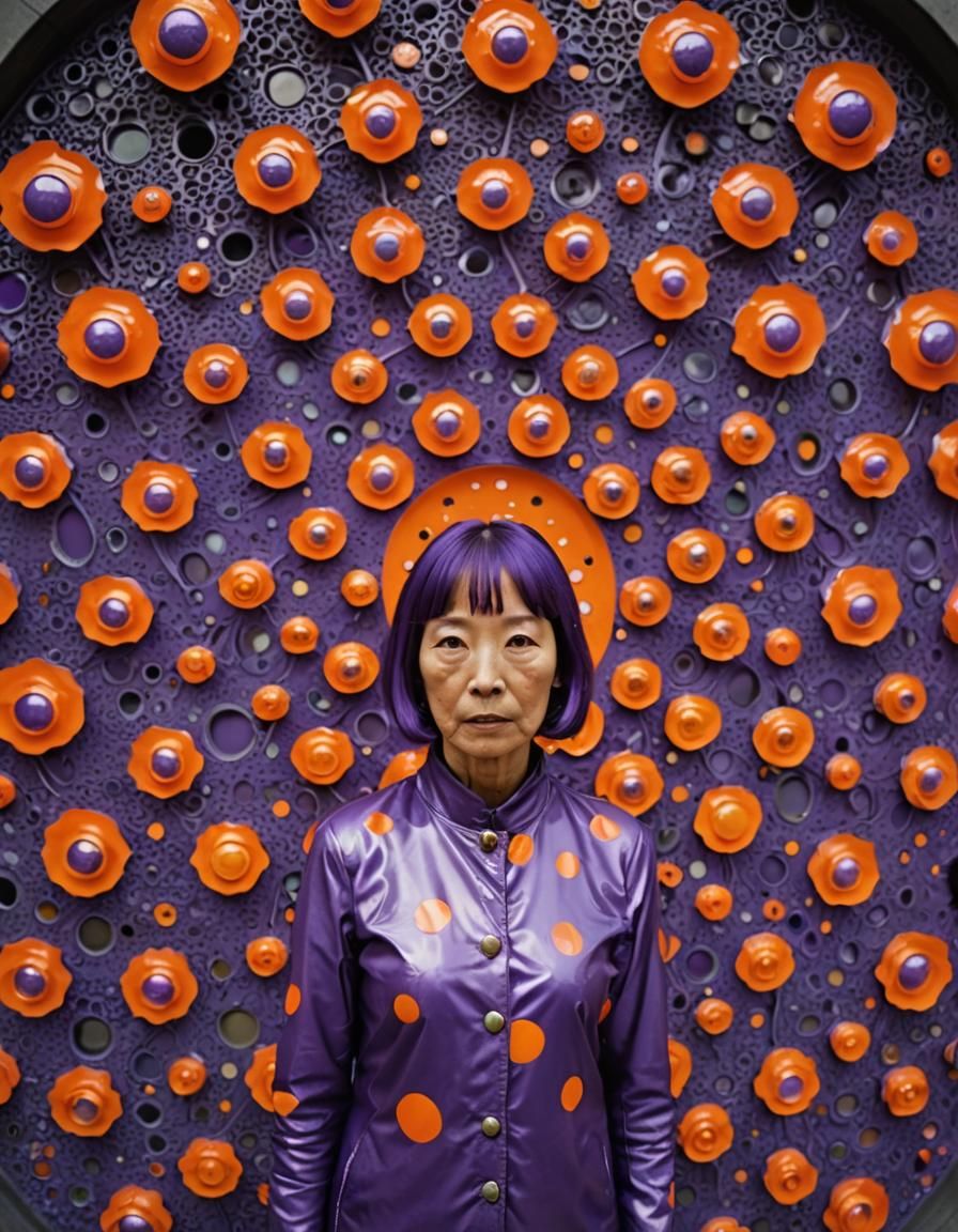 Psychedelic Lotus Portal: Street Photography in Kusama Style