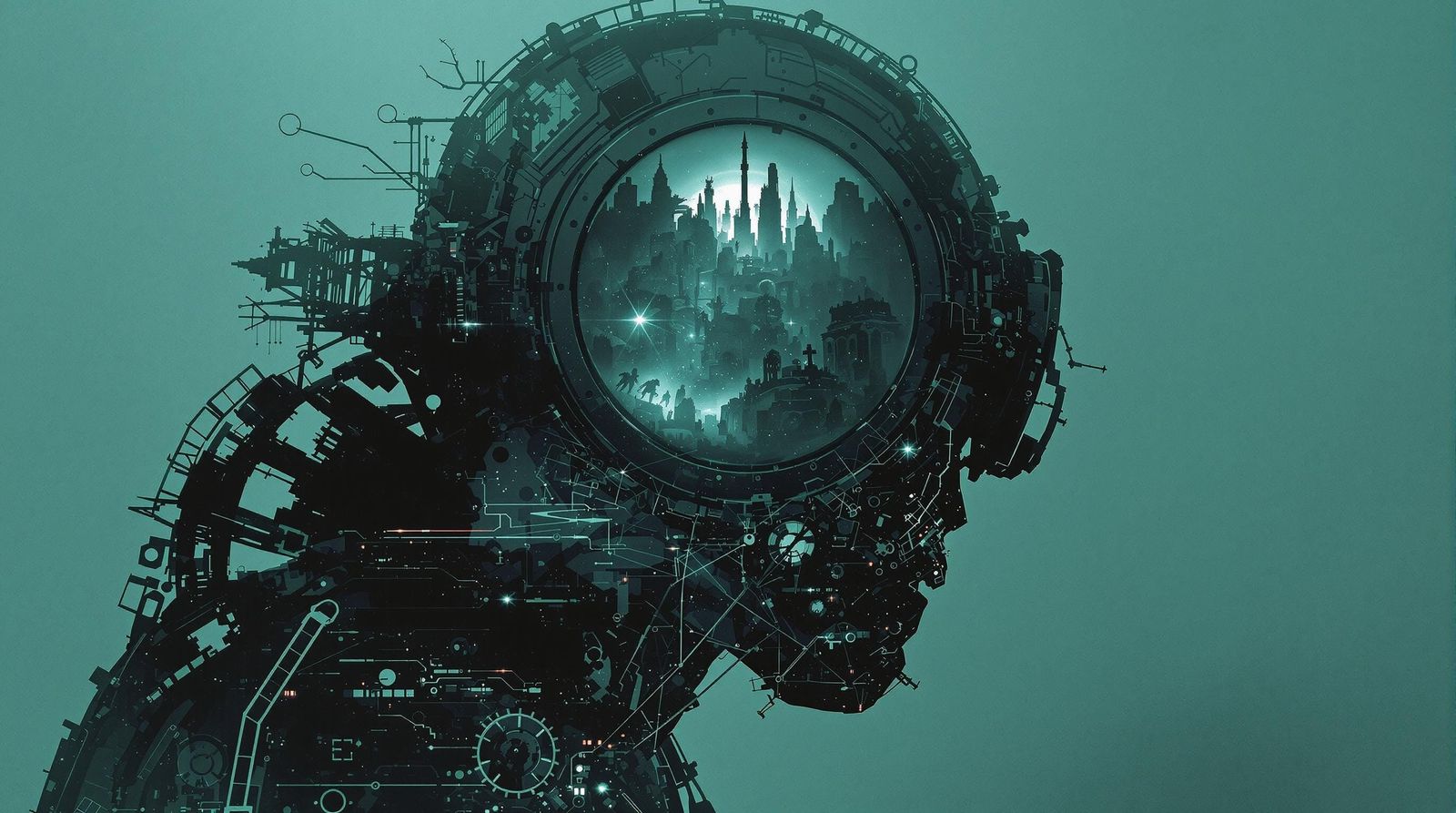 Deep-Sea Diver's Subconscious Nightmare in Glitchcore Style