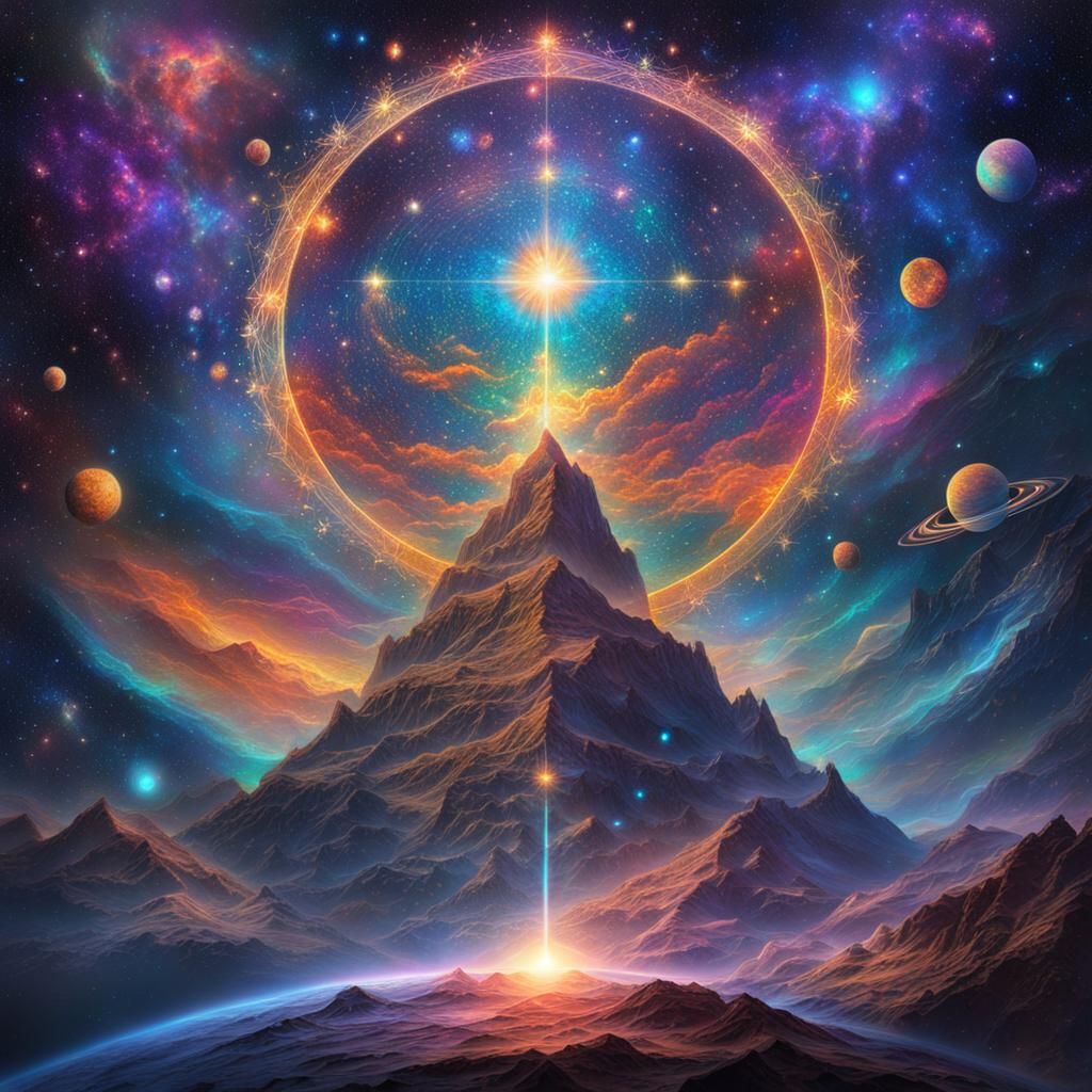 Holographic Space Time Astral Cosmic Illustration