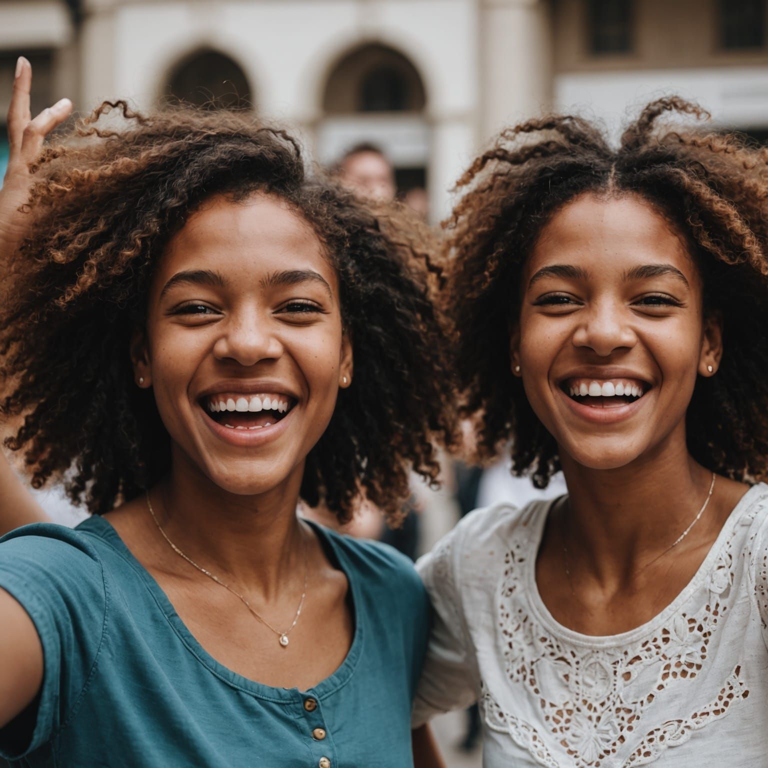 Young Women Dancing: A Celebration of Joy