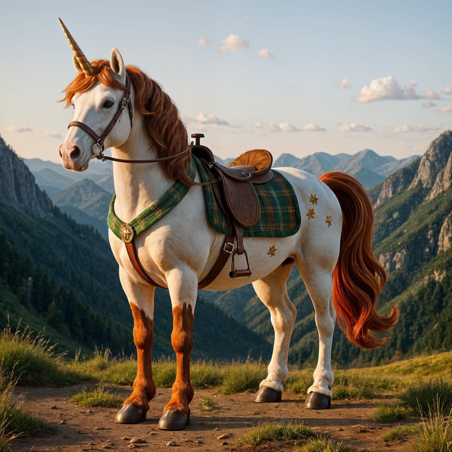 Majestic Gingerbread Unicorn in Hyperrealistic Style