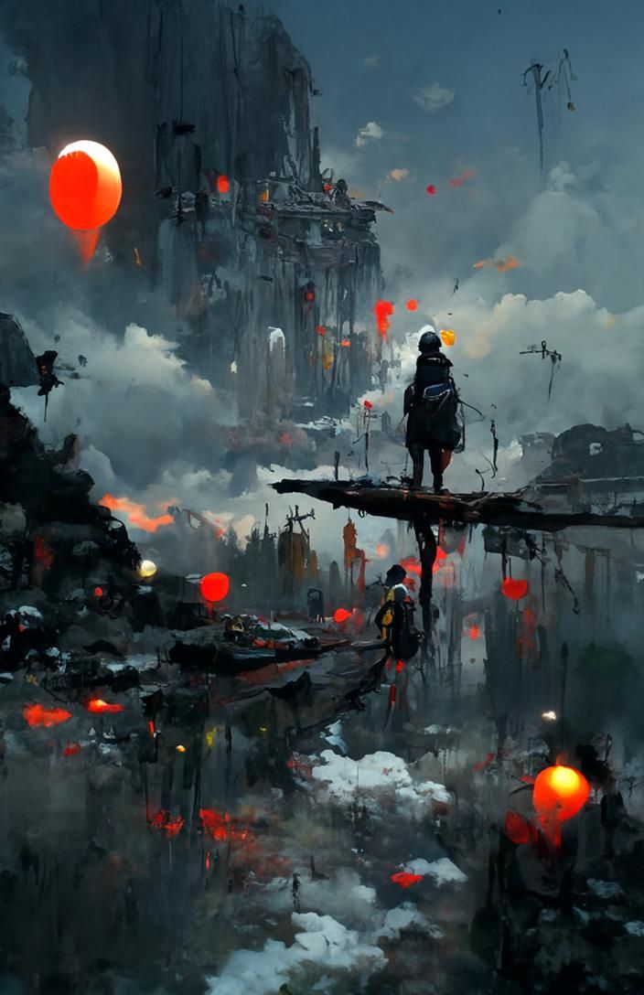 Ethereal Sci-Fi Landscape as Digital Art