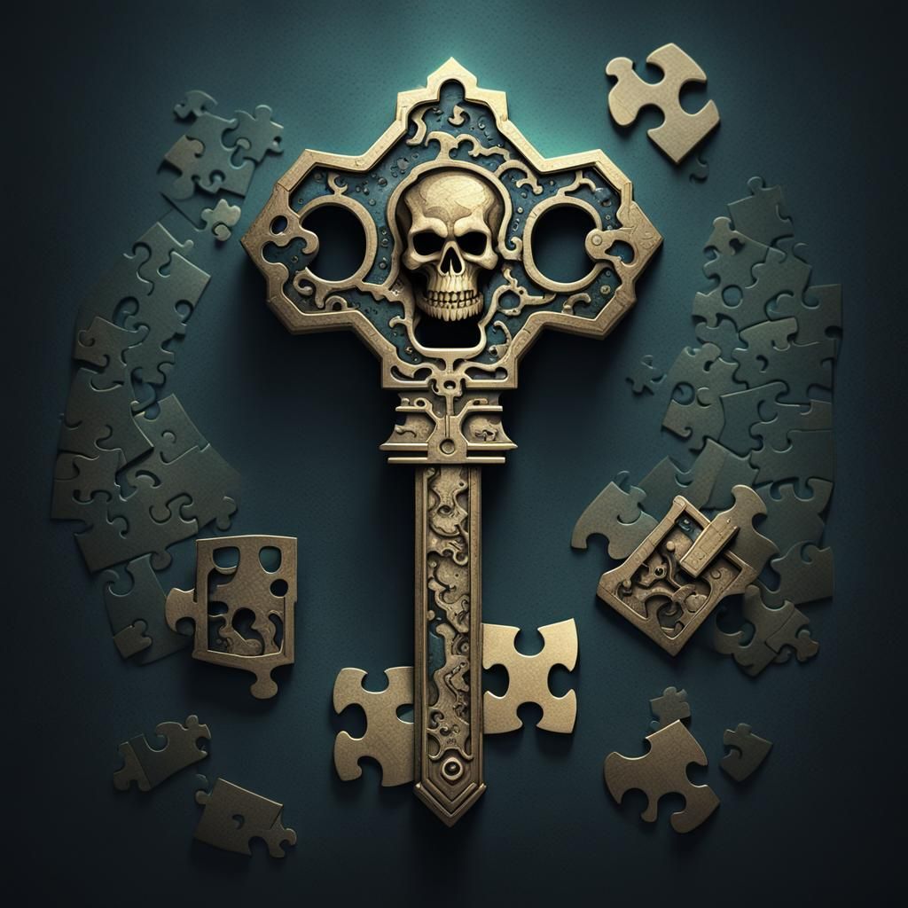 Mystical Puzzle Key Unlocking Secrets