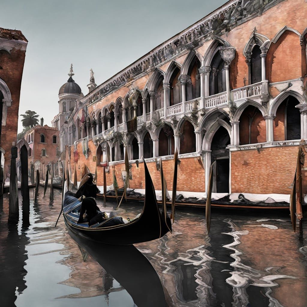 Gothic Fantasy Venice: A Dark Canal Dream