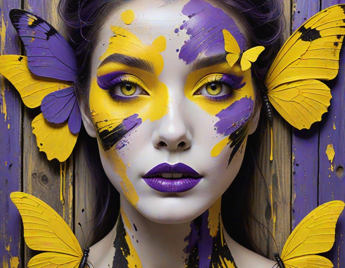 Vibrant Woman in Woodland Surrealism