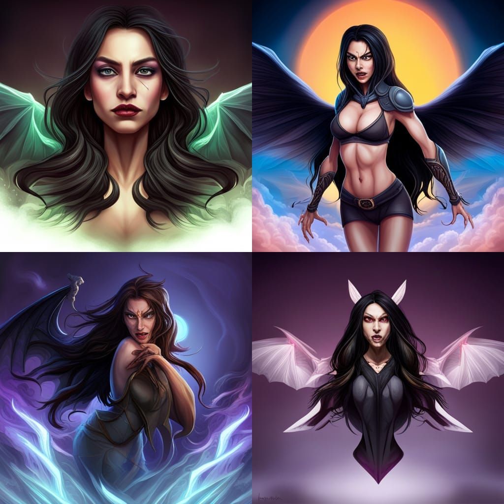 Nightmarish Flying Creature in Hyperrealistic Style