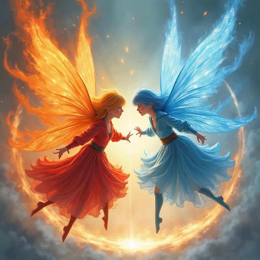 Fairy Twins Engage in Epic Elemental Battle