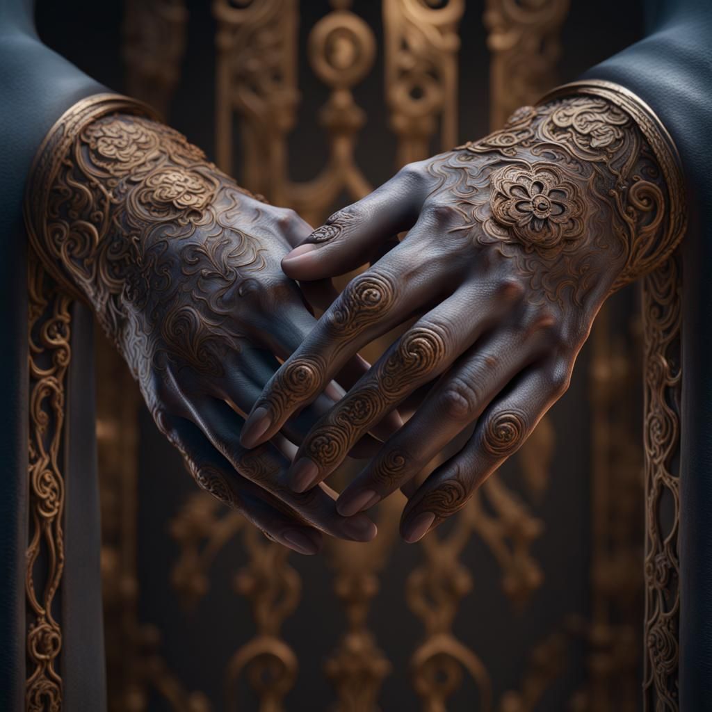 Detailed Hands in Fantasy Concept Art Style