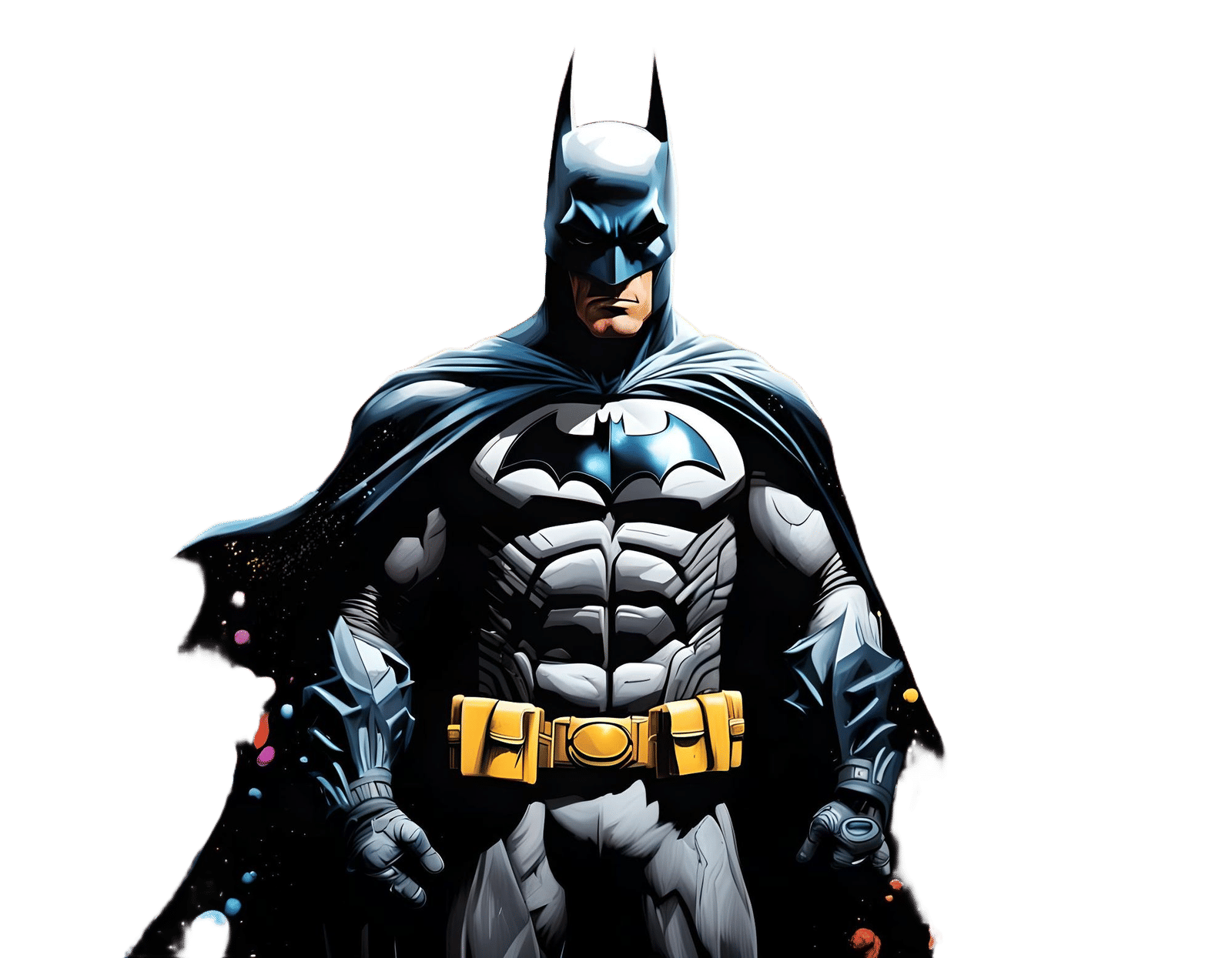 Batman Graffiti Art in Polychromatic Splash Style