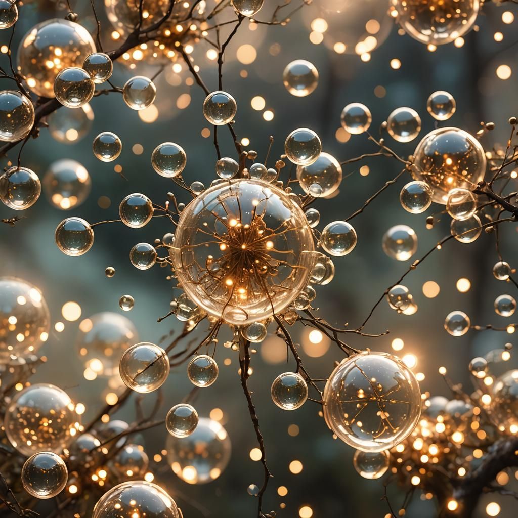 Radiant Spheres in Mystical Macro Photography