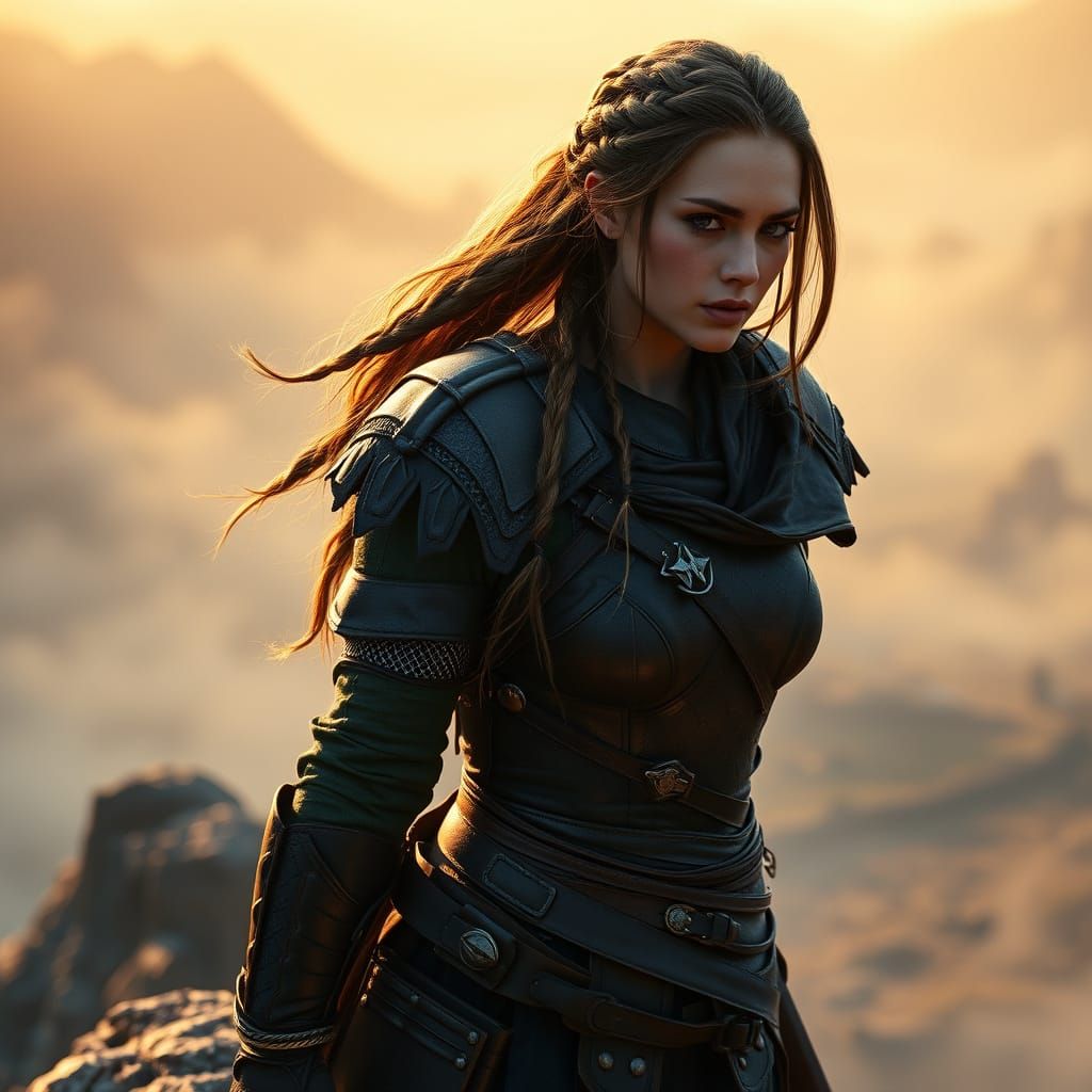 Ethereal Dawn Warrior in Leather Armor