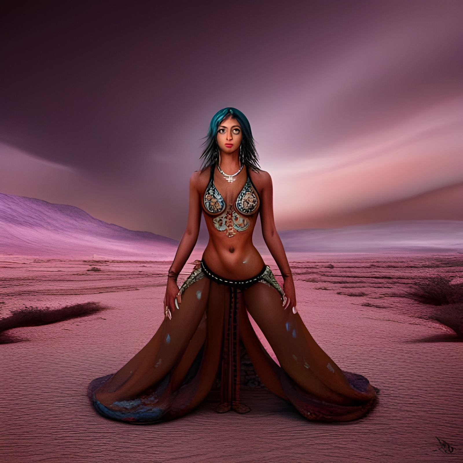 Desert Beauty: Detailed Digital Painting in 8K