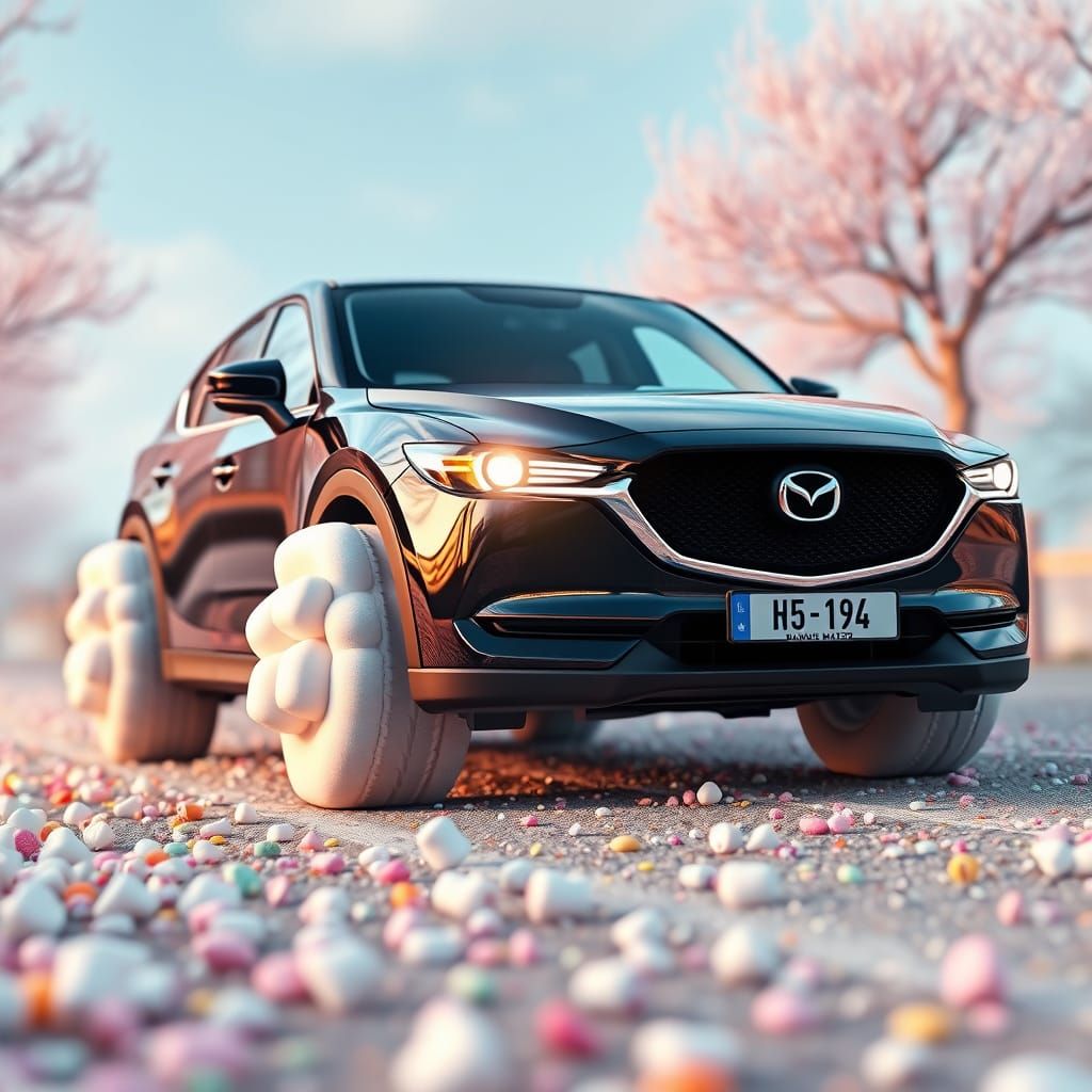 Whimsical Mazda CX-5 Driven on a Sweet Treat-Filled Road