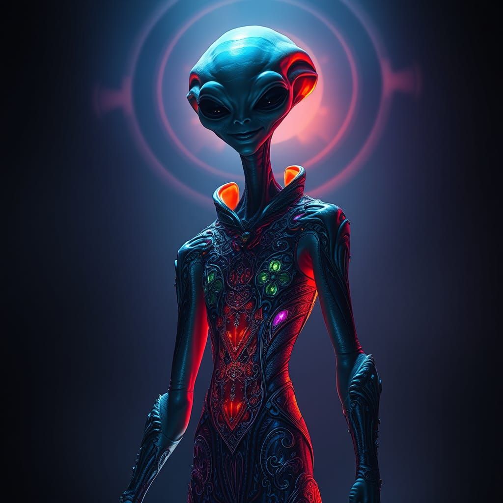 Benevolent Alien in Mystical Setting