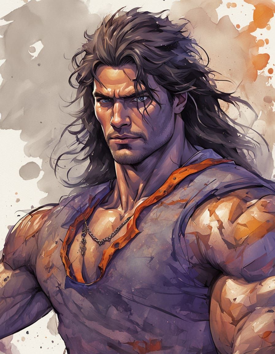 Enchanting Fantasy Portrait in Vibrant Watercolor