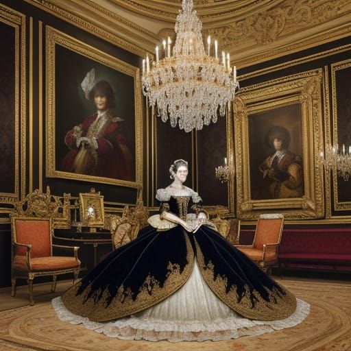 Refined Aristocrat in Lavish Baroque Setting