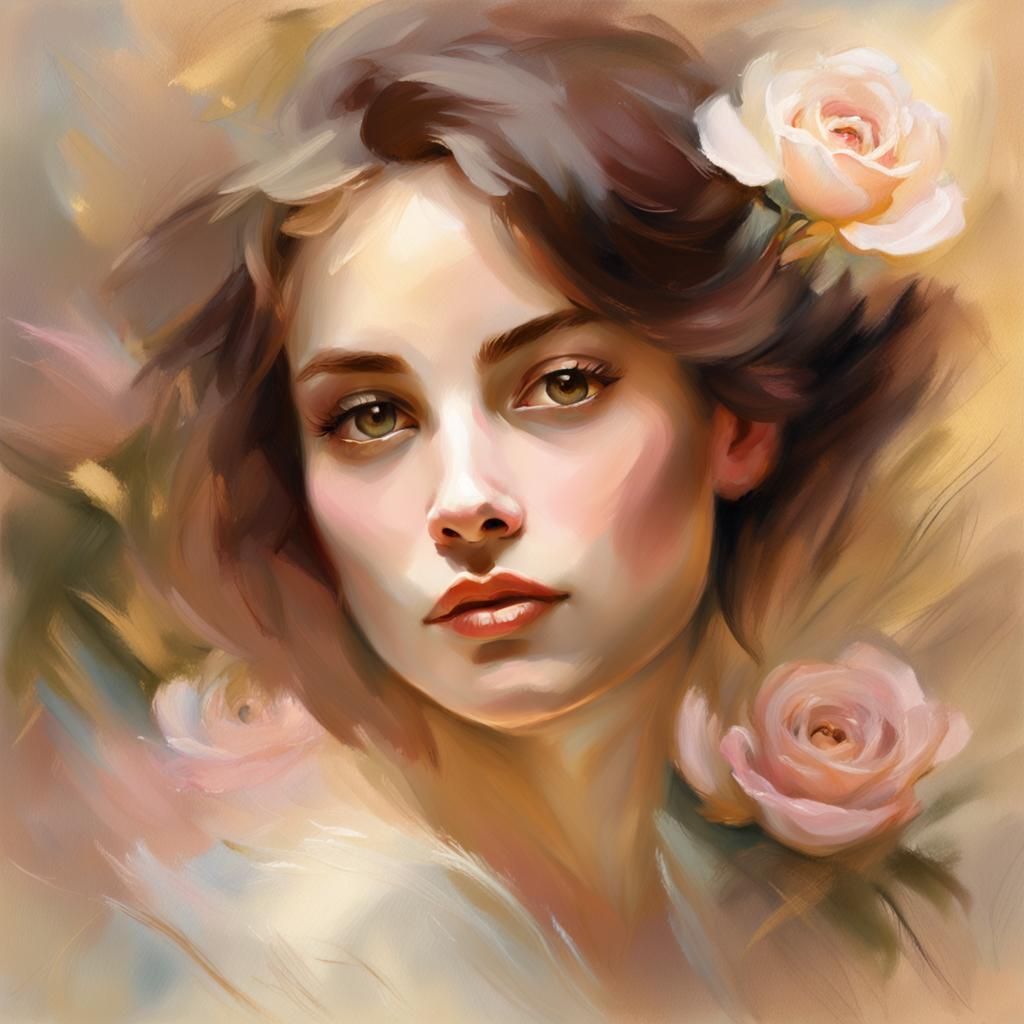 Ethereal Portrait of a Woman in Soft Focus