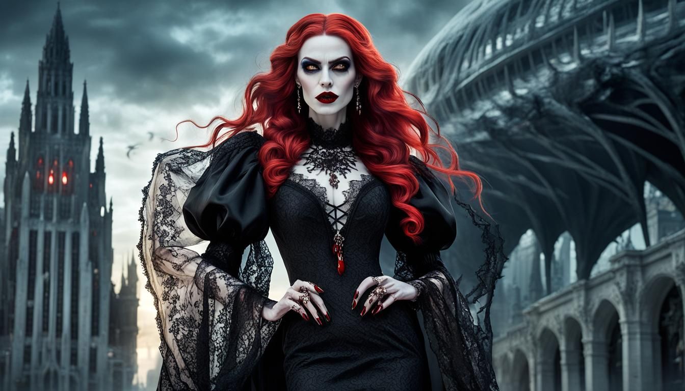 Vampire Lich Goddess Radiating Necromantic Energy