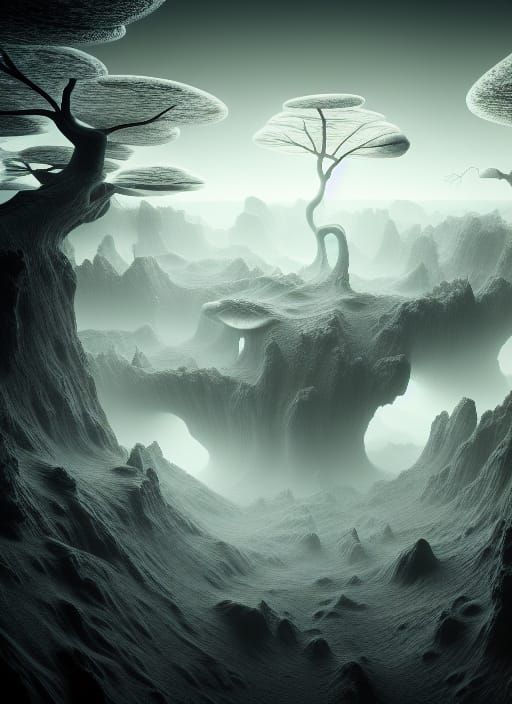 Surreal Primordial Life, Vintage Photo Aesthetic