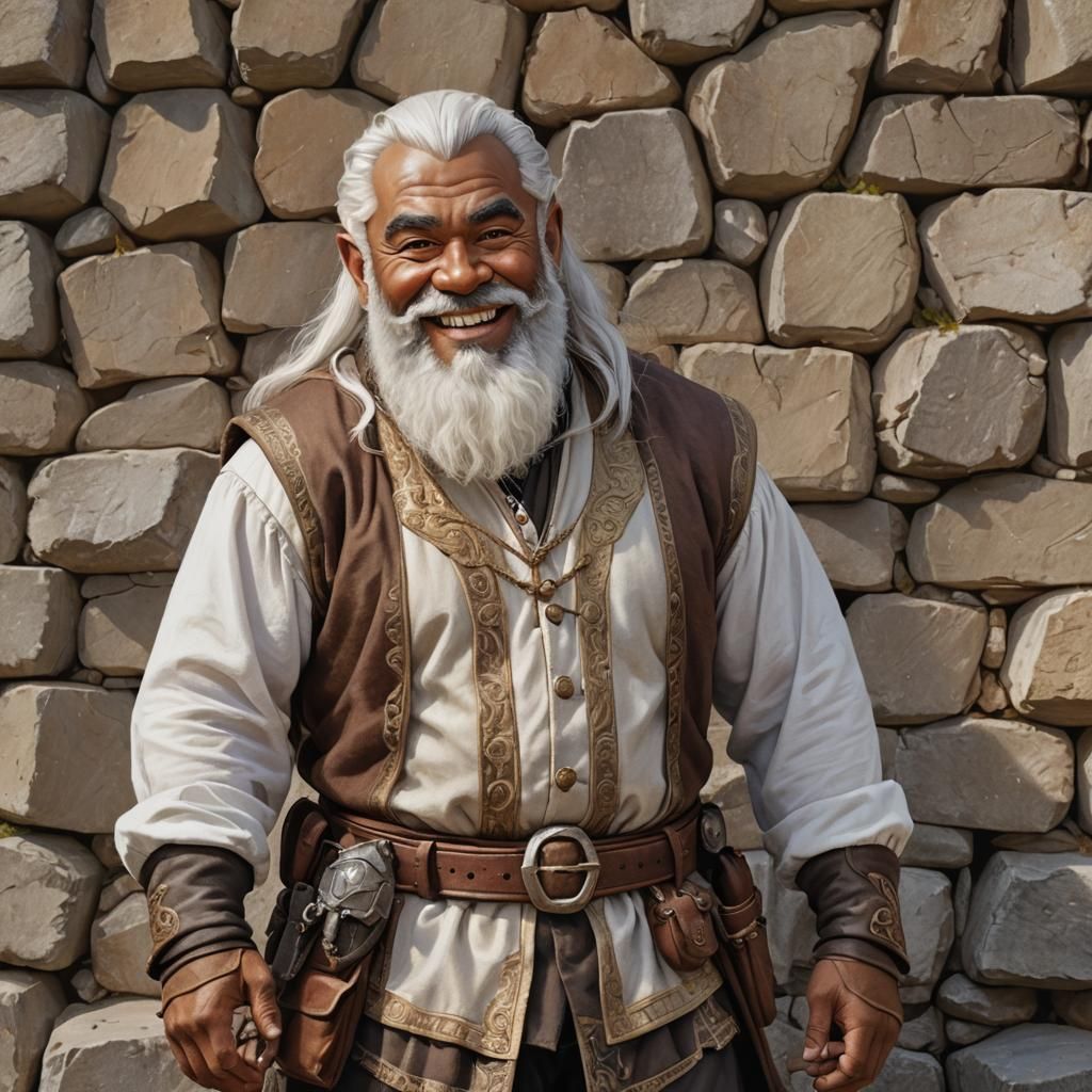 Hyper-Realistic Male Fantasy Dwarf in Silk