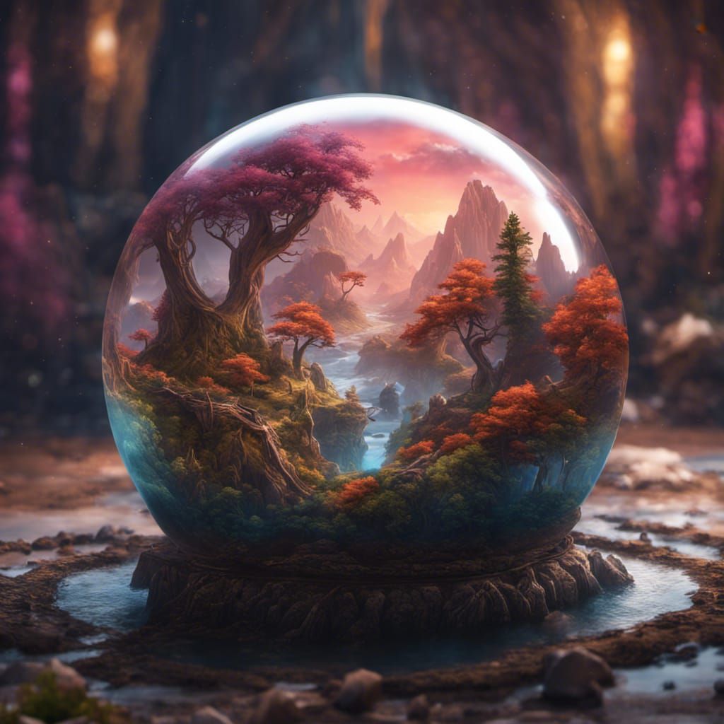 Crystal Ball Biome: Detailed Matte Painting
