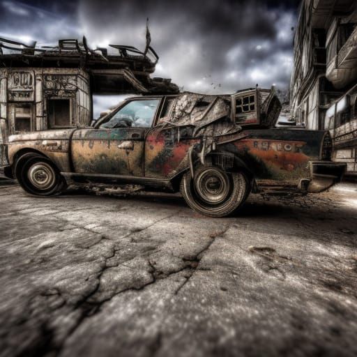 a punk warrrior post apocalyptic hyperdetailed intricately d...