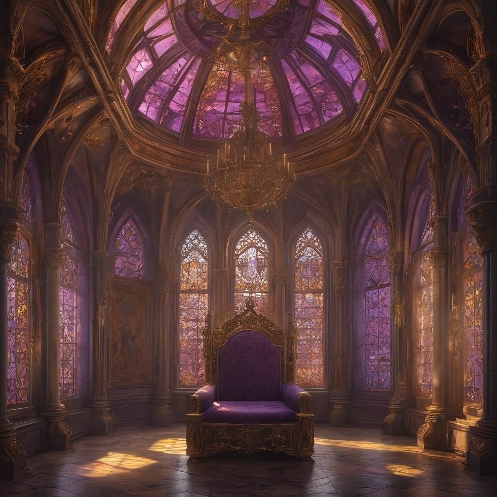 Fantasy Throne Room in Baroque Style