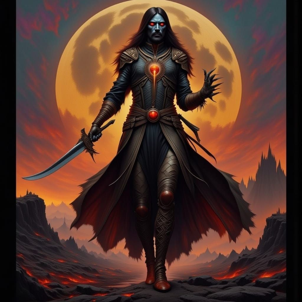 Expressive Portrait of Anguish and Sorrow