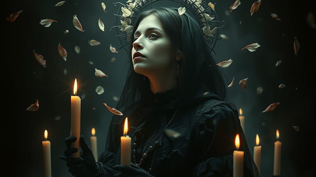 Ethereal Victorian Siren Lost in Existential Contemplation