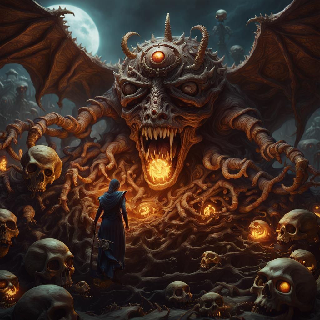 Dungeons and Dragons Beholder Protecting Babies in 4K