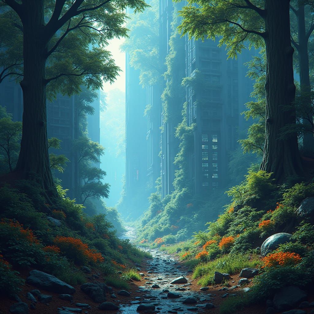 Nature Meets Future: A High-Tech Landscape