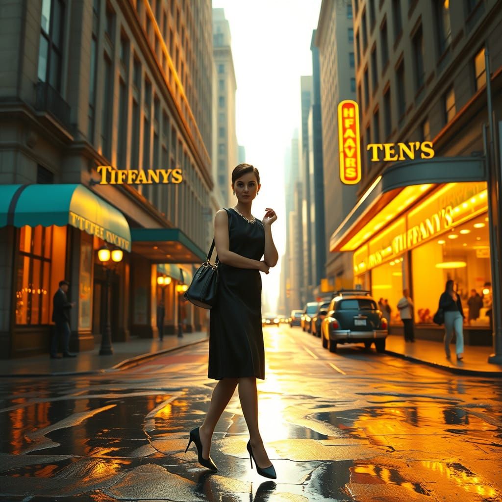 Ethereal Audrey Hepburn in Luxurious 1960s New York City
