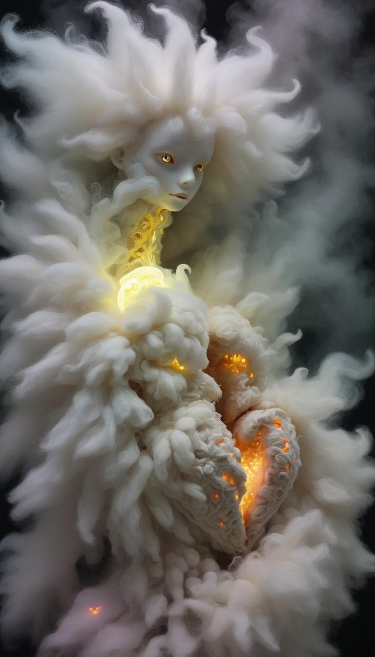 Surreal Steampunk Entities in a Melancholic Scene