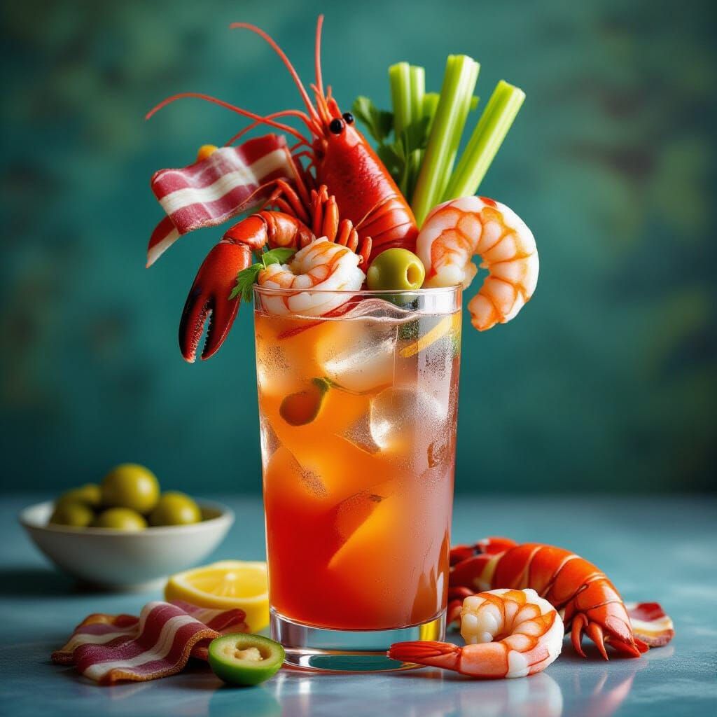 Extravagant Seafood Cocktail Still Life