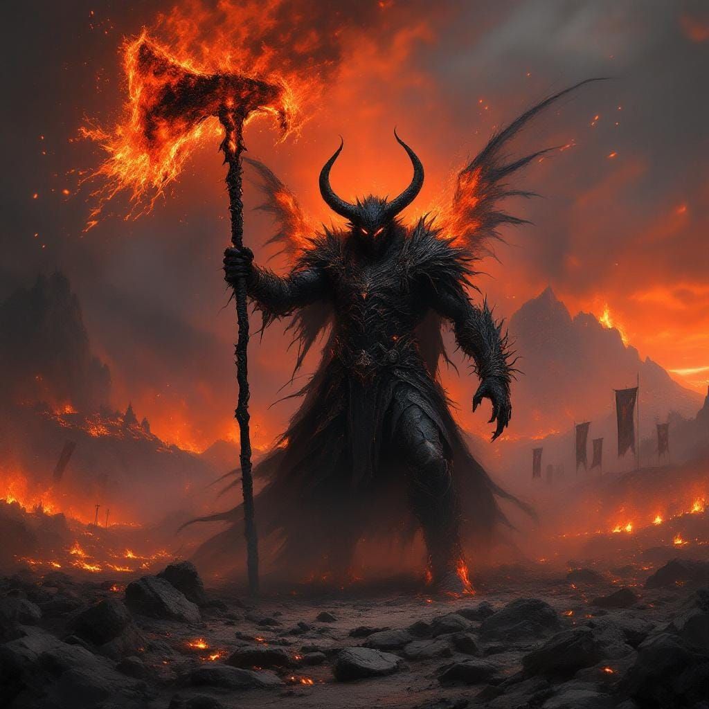 Balrog of Morgoth in Scorched Battlefield