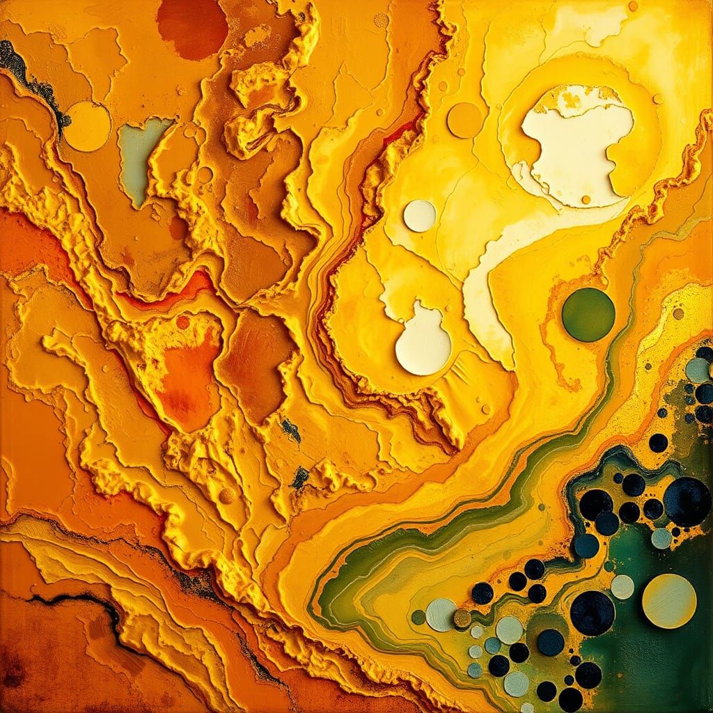 Ethereal Gold Masterpiece in Gouache Style