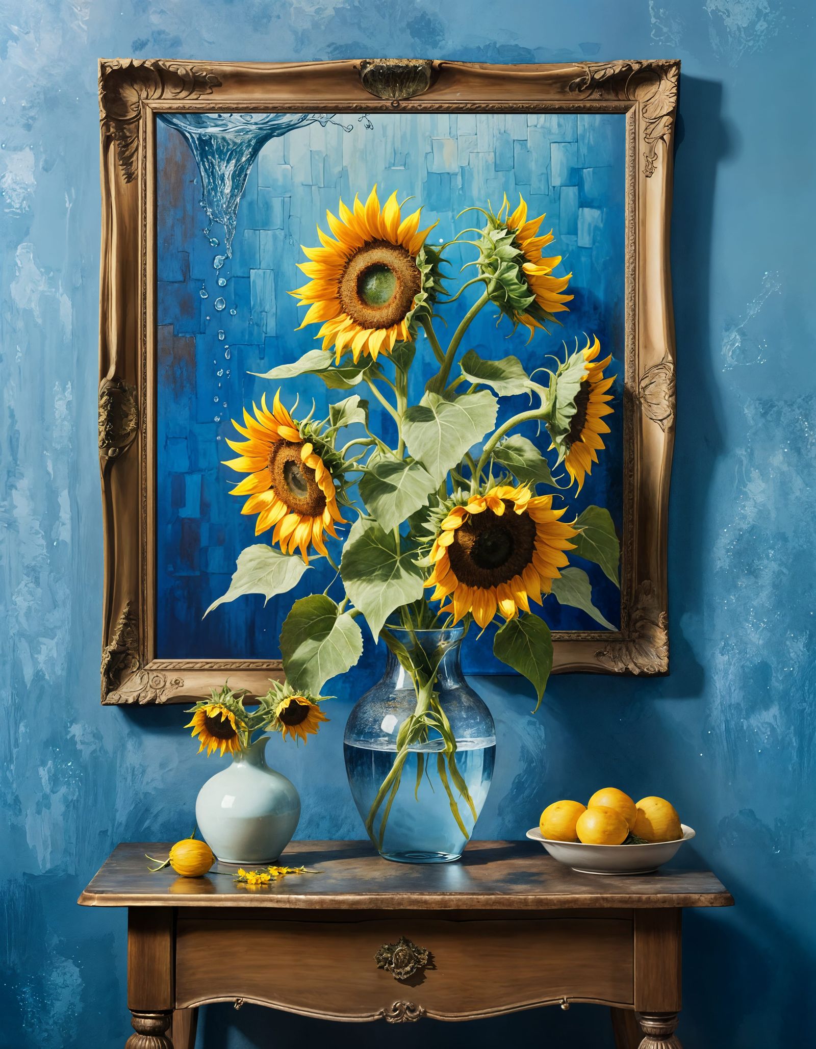 Beautiful Sunflowers in Vase: Masterpiece Painting