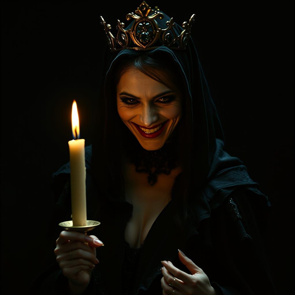 Gothic Vampire Queen in Dark Majesty