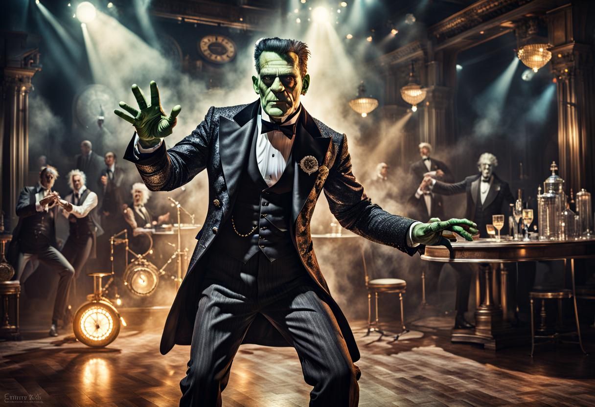 Steampunk Frankenstein Monster Disco Party