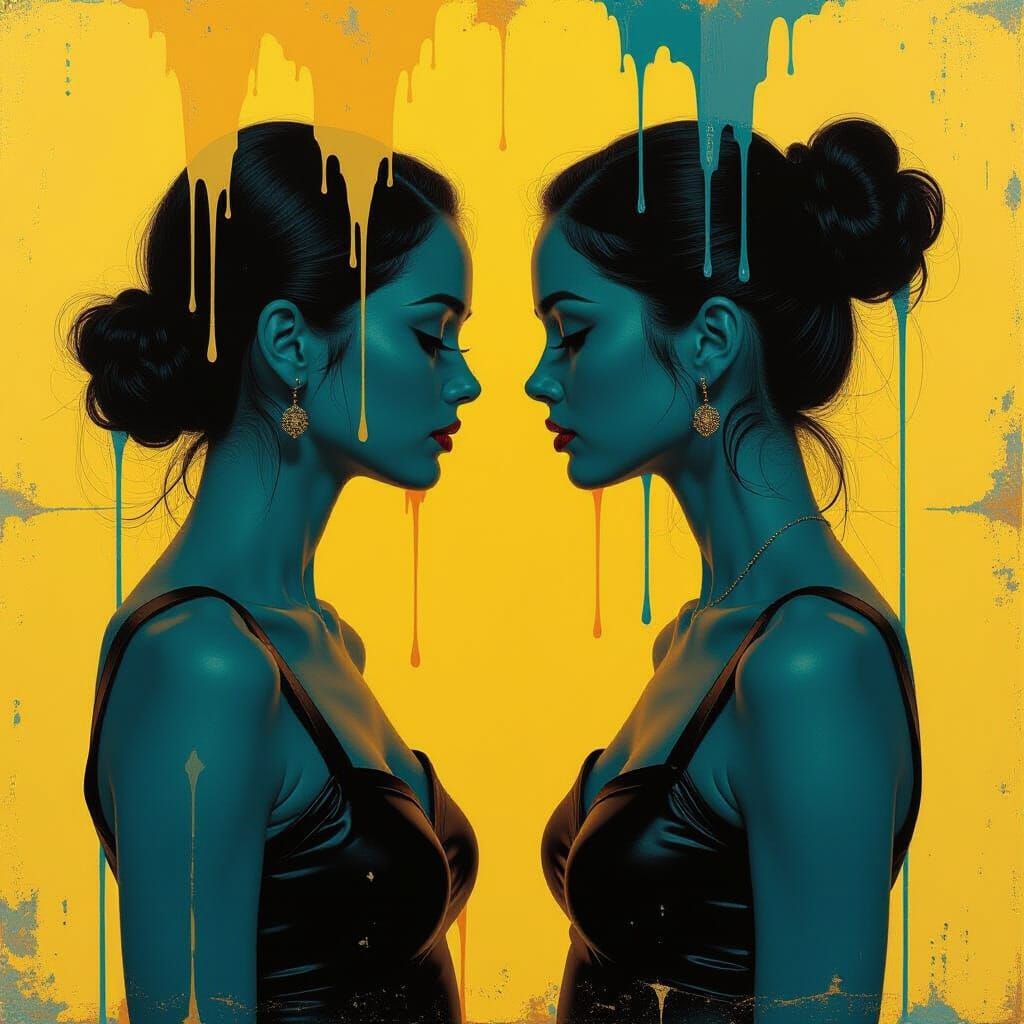 Alien Women in Acid Rain: Creepy Collage Art